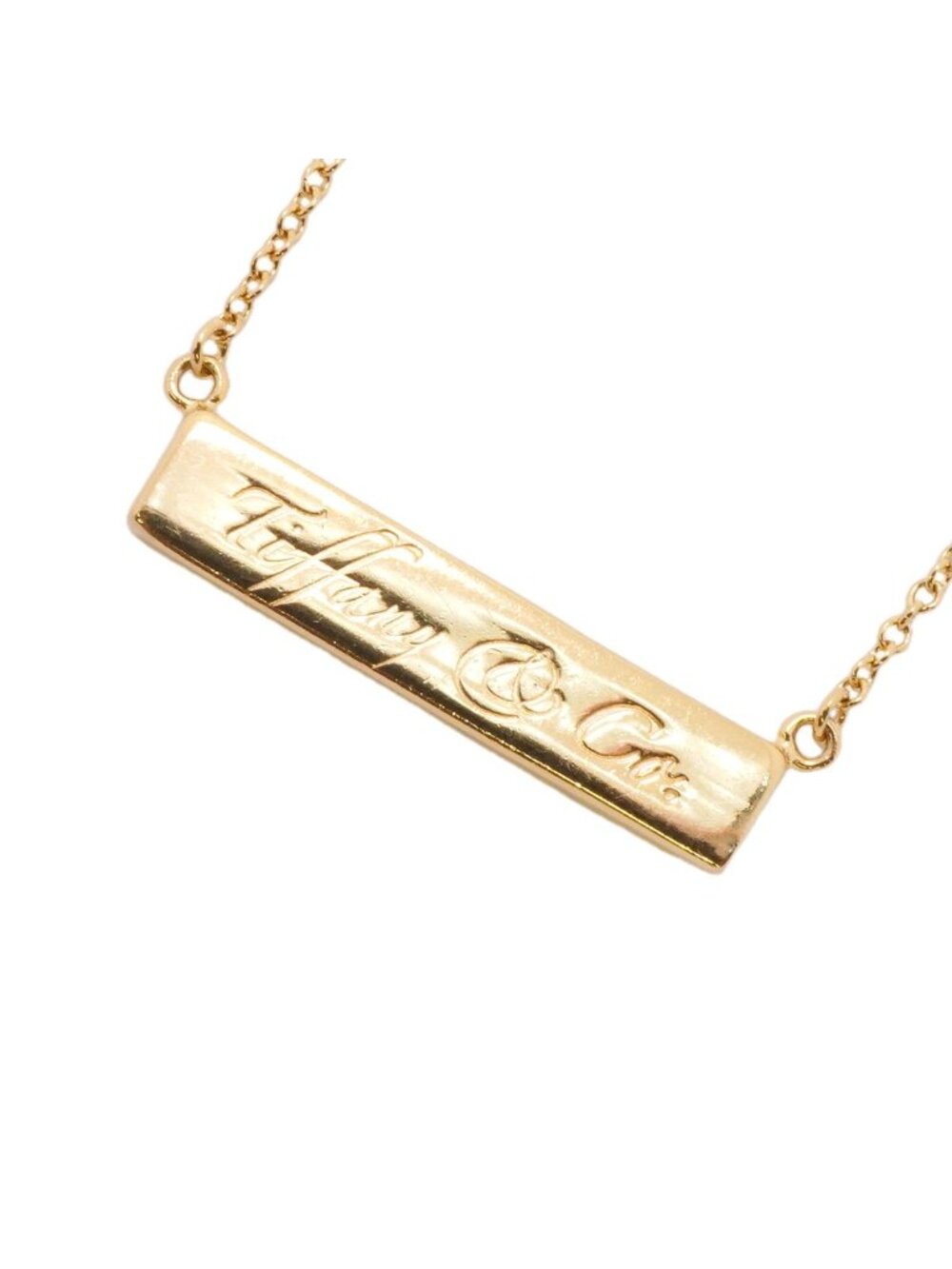 Tiffany & Co Necklace Notes Bar 18k Yellow Gold